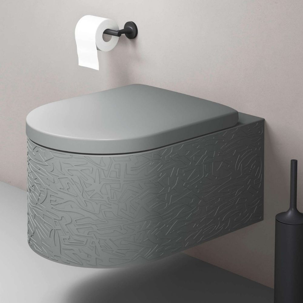 Duravit Light Grey Matt Pattern Toilet